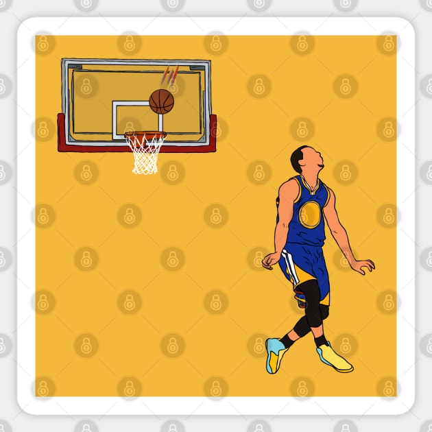 Steph Curry No-Look Celebration Sticker by rattraptees